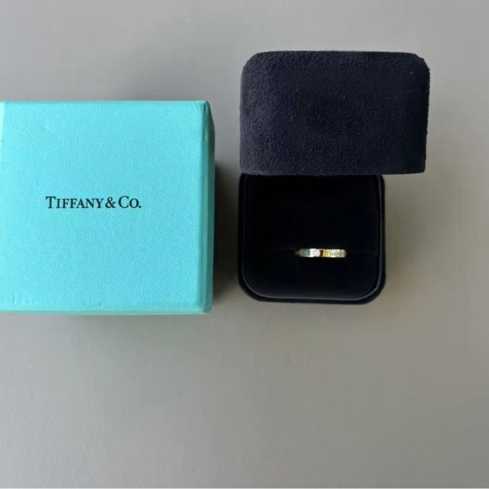 Tiffany & Co. Gold Ring with Blue Box